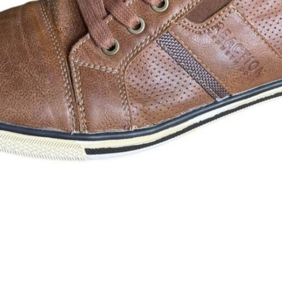 KENNETH COLE REACTION Brown Leather and Textile  Lace up Shoe - Picture 2 of 4